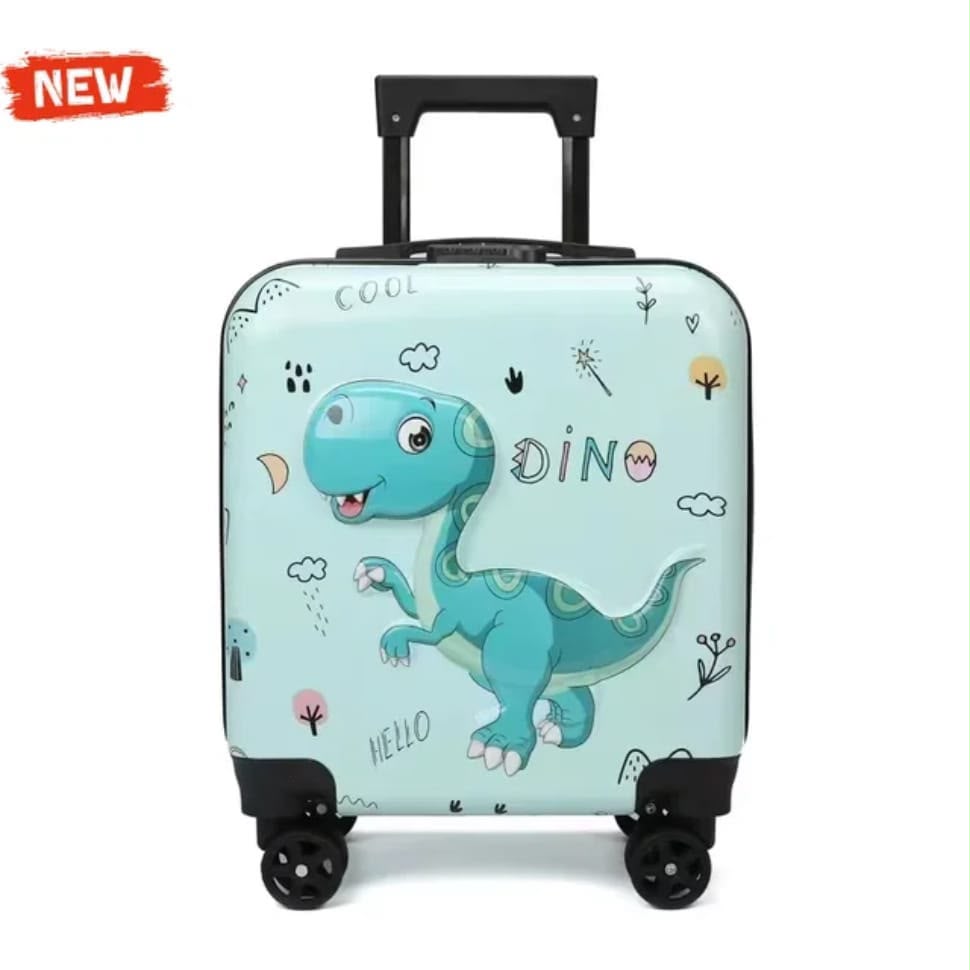 Valise Enfant Dinosaure Bleu